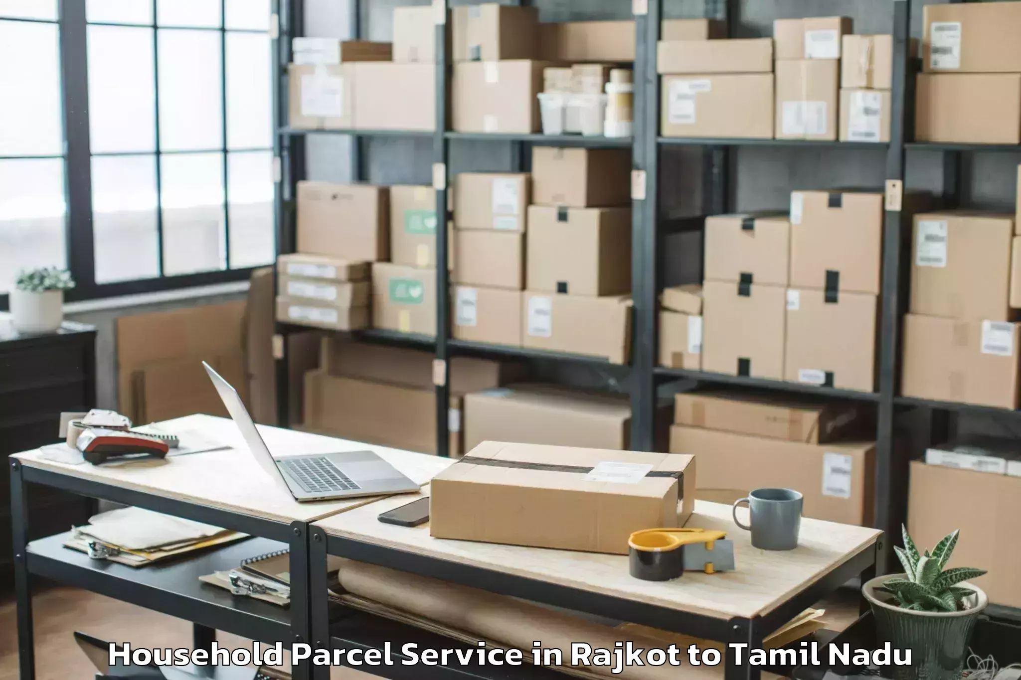 Book Rajkot to Madurai Kamaraj University Mad Household Parcel Online